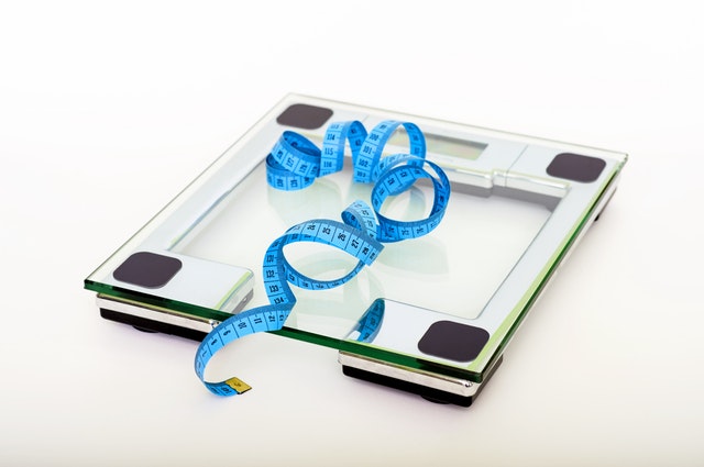 Weight scales and tape measure